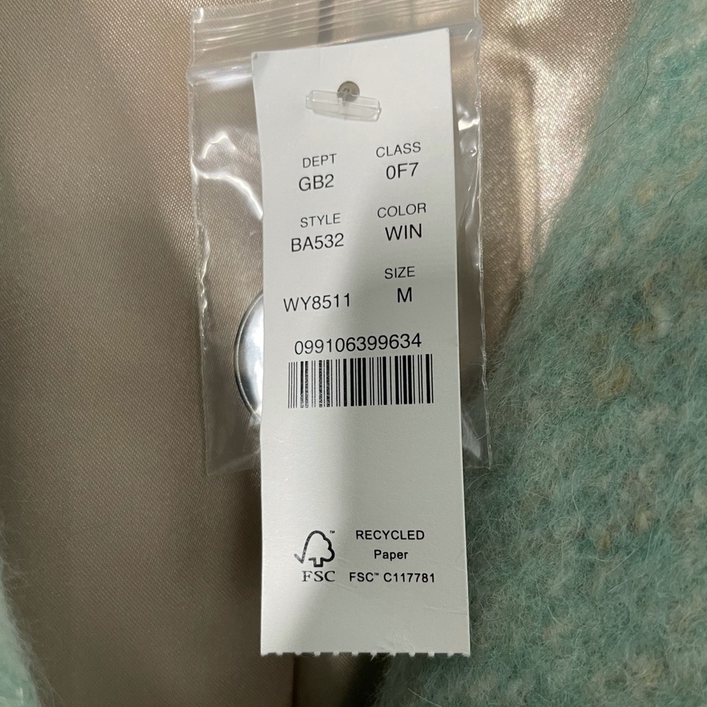 J Crew Relaxed Top Coat in Italian Brushed Wool in Wintermint size M - Picture 8 of 14